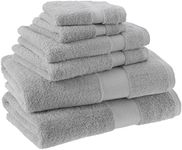 Amazon Aware 100% Organic Cotton Plush Bath Towels - 6-Piece Set, Gray