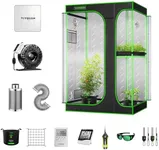 VIVOSUN GIY 4x3 Grow Tent Complete System, 2-in-1 4x3 ft. Grow Tent Kit Complete with VS1000 Led Grow Light, 4 Inch 203 CFM Inline Fan, Carbon Filter, 8 ft. Ducting Combo