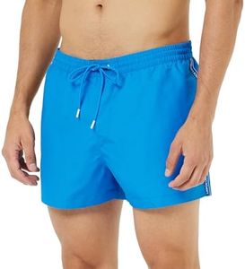 Calvin Klein Men's Swimming Shorts Drawstring Short, Blue (Nimbus Cloud), X-Large