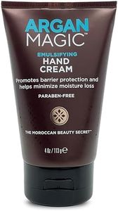 Argan Magic Emulsifying Hand Cream - Hydrating and Moisturizing Hand Cream | Enriched with Argan Oil, Vitamin E, and Chamomile | Made in USA | Paraben Free | Cruelty Free (4 Ounce / 113 Gram)