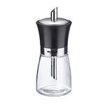 Westmark Sugar Dispenser, Capacity: 190 ml, Glass/Stainless Steel/Plastic, Blacky, Transparent/Black/Silver, 63592260