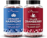 Urinary Tract Supplement Duo, Urinary Harmony + Killer Cranberry, UT Defense blends, D-mannose & Hibiscus + Cranberry, Pine Bark, Propolis & Vitamin D, Clinical Strength Ingredients, 2 X 60 ct