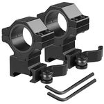 BILLION DUO 1" 25.4mm - 30mm High Ring Tactical Precision Scope Mount QD Quick Release Mount Base,Industrial Grade 20mm Picatinny Scope Rings, | 60mm Center Height,2 Pack (KC05_2PCS)