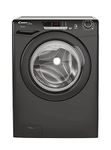 CANDY Ultra HCU1482DBBE Freestanding Washing Machine, 8kg Load, 1400 rpm, Android App Enabled, Eco Cycles, Water&Energy auto sensing, Black