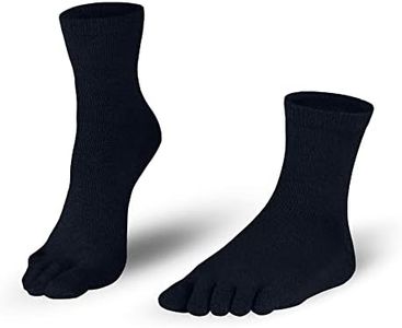 Knitido Essentials Midi, Calzini con le dita in cotone per l'uso quotidiano, Misura:43-46, Colore:Nero (101)