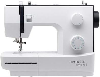 Bernette sew&go 5 Electric Sewing Machine | 23 Stitches & 70 Functions | Automatic Zig-Zag | 70W Motor | Metal Frame | Auto Needle Threader | For Advanced Use | By BERNINA Switzerland | Multicolor
