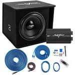 Skar Audio Single 15" Complete 1,200 Watt SDR Series Subwoofer Bass Package - Includes Loaded Enclosure with Amplifier