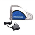 Synocare Rechargeable Laryngoscope Set with Pouch Surgical Stainless Steel 4 Pcs with Handle (Adult)