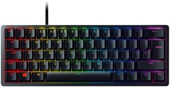 Razer Huntsman Mini (Purple Switch) - 60 Percent Compact Gaming Keyboard (Clicky Optical-Mechanical Switches, Doubleshot PBT Keycaps, Detachable USB-C Cable) QWERTY UK Layout | Black