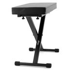 Tiger PST7-BK Keyboard Bench, Piano Stool – 4 Height Adjustable and Foldable X-Frame Seat