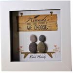 Personalised Best Friend Pebble Art Picture - Handmade Customised Christmas or Birthday Gifts - Unique and Thoughtful Best Friend Gifts for Women - Sentimental Friendship Gifts For Women