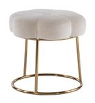 Linon Talulah Stool, Metal, White