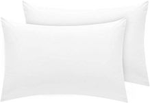 King House Wife Pillow Cases - 100% Pure Egyptian Cotton Sateen Super Soft Hotel Quality Bedding 800 Thread Count 2 King House Wife Pillow Cases - White