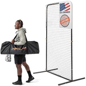 Baseball Net for Batting Cage | 7 x 4 Feet Pitching Screen Softball Pitching Net Baseball Pitching Net Body Protector for Back Drive Lines Beisbol