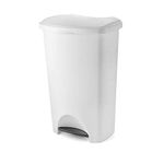 Addis Plastic 50Ltr Pedal Bin White