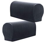 PBIEHSR Arm Rest Covers, Stretch Armchair Couch Armrest Chair Covers for Furniture Protector, Anti-Slip Sofa Chair Arm Caps Spandex Polyester Slipcovers, Set of 2 (Grey)