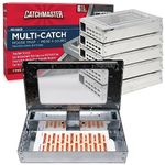 Catchmaster Pro Series Multi-Catch Mouse Trap 6-Pack, Humane Mouse Traps Indoor for Home, Rat Trap Outdoor with Replaceable Glue Boards, Pet Safe Pest Control, Live Trap for Garage & Shed