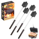 AILITOR Campfire Sandwich Maker Cast Iron Pack of 4 - Pudgy Pie Maker for Camping, Mountain Pie Cooker