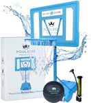 Pool Basketball Hoop Kit - Outdoor Poolside Toys for Kids, Teens and Adults with Adjustable Height - Swimming Pool Games for Boys and Girls and Fun Water Activities