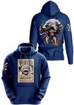 CRAZYMONK unisex-adult Regular Fit Cotton Hooded Neck Sweatshirt - Navy Blue, XL