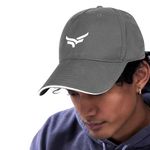 XTRIM Head Caps for Men, Unisex Sports Caps with Adjustable Strap, Summer Cap for Men, Cap for All Sports, Cap for Girls, Gym Caps for Men & Women, Cap Sports, Caps for Men with Air Holes (Grey)