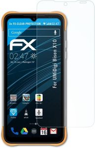 atFoliX Screen Protection Film compatible with UMiDigi Bison X10 Screen Protector, ultra-clear FX Protective Film (3X)