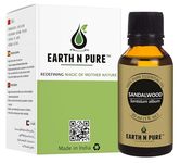 Earth N Pure Sandalwood (Chandan Oil) Essential Oil for Skin- Natural and Therapeutic Grade with Glass Dropper - 30 ml