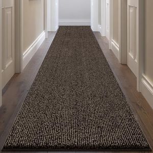 DOMUSTEX Washable Runner Rug 32" x 96" Rectangular, Non Slip Absorbent Indoor Entryway Rug for Floor, Laundry, Hallway, Bedroom (Roll Packing)