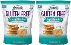 Milton's Craft Bakers Gluten Free Crispy Sea Salt Crackers - Baked Sea Salt Crackers, Non-GMO Project Verified, Kosher, Certified Gluten Free Sea Salt Snack, 5 Grains In Every Bite - 20 Oz, Pack of 2