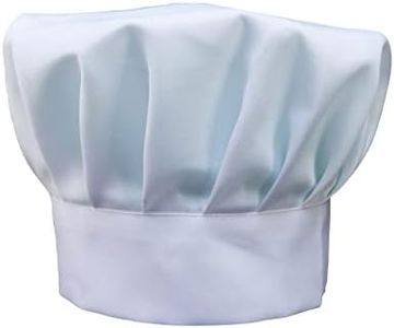 Gorro Chef Ajustable,Chef Sombrero,Gorra de Chef,Elástico Gorro de Chef Ajustable,Sombrero de Cocina,Gorros de Cocinero,Gorro de Chef en Algodón,Uniformes De Trabajo Mujer y Yombre,Adultos,Blanco