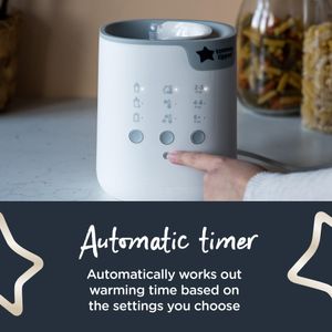 Tommee Tippee Multiwarm Bottle & Pouch Warmer – Automatic Timer, White