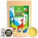 WT WEETEE Organic Decaf Green Tea Bags, USDA Organic Green Tea 100 Count | CO2-Decaffeinated | Super Antioxidant | Resealable Kraft Bag