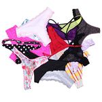 UWOCEKA Sexy Underwear, Varity of Women Underwear Pack of 10 T-Back Thong G-String Lacy Panties Tanga(10PCS,M)