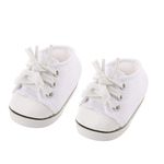 1Pair Doll Shoes White Casual Skateboarding Shoes Footwear for 18 Inch Dolls Children Gift Toys