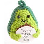 Positive Avocado Gifts, Mental Health Gifts,Good Luck Gifts for Boyfriend Girlfirend,Knitted Creative Wool Crochet Inspirational Cheer Up Unique Graduation Gift for Fathers Day Dad Friend Her Him