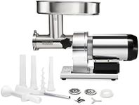 Weston Butcher Series Electric Meat Grinder & Sausage Stuffer, Commercial Grade, 0.75 HP and 560 Watts, 9 lbs per minute, Stainless Steel (09-1201-W)