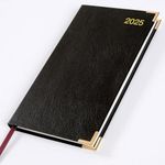 2025 Pocket Diary - week to view - Senator - Black - Leathertex (306)