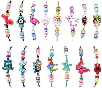 Faburo 15 Piezas Pulsera de Unicornio Trenzada, Brazalete de Amistad, Joyería de Animales para Niña Regalo de Cumpleaños de Fiesta(Vivid)