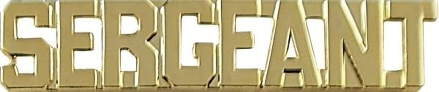 Hero's Pride SERGEANT Die Struck Letters, 2 Posts & Clutch Backs, Pairs, 3/8" High, Gold-Plated