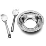 Wilton Armetale Flutes and Pearls 3-Piece Salad Serving Set, 3-Quart