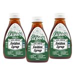 The Skinny Food Golden Syrup x3 - Gluten Free & Sugar Free - Low Calorie, Diabetic Food Friendly - Golden Syrup Zero Calorie - Perfect for Vegan Food - Coffee Syrup Sugar Free 3 Pack + Cheeroo Magnet