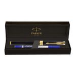 Parker Aster Gold Trim Roller Ball Pen | Body Color - Black | Ink Color - Blue