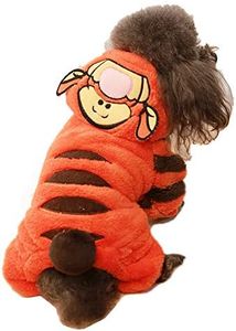 Tiger Dog Costume Funny Halloween Dog Costume Cute Dog Cosplay Jumpsuit Fashion Dress for Puppy Small Medium Large Dogs Special Events Photo Props Accessories