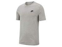 NIKE Men's Sportswear Club T shirt, Dk Grey Heather/(Black), XS UK