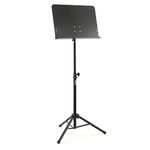 TIGER MUS14-BK Orchestral Sheet Music Stand Telescopic Orchestras, Schools, Singers and Solo Musicians Lip height 62-102cm Black