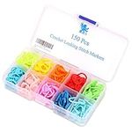 H&S Crochet Stitch Markers - 150pcs Multi-Colored for Easy Knitting, Crocheting and Sewing DIY Crafts - Locking Set