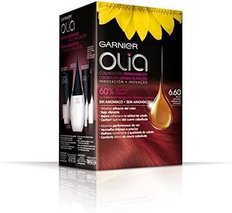 Garnier Olia - Coloración Permanente sin Amoniaco, con Aceites Florales de Origen Natural - Tono Rojo Intenso 6.60 - Más de 25 tonos