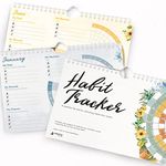 metaFox- Habit Tracker Calendar, Undated Planner and Habit Tracker, Spiral Monthly Planner, 12-Month Habit Tracker Journal and Goal Setting Planner
