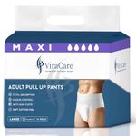 14 x Incontinence Maxi Pants Women and Men | Adult Pull Ups Large | Adult Nappies | Maxi Absorbency and Odour Free | Adults Pants | Waist Size Large 80-156 cm | (Large, 1 Pack of 14)