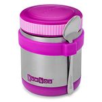 Yumbox Zuppa - Wide Mouth Thermos Food Jar 415 ML (1.75 Cups) with a Removable Utensil Band - Triple Insulated Stainless Steel - Stays Hot 6 Hours or Cold for 12 Hours - Leak Proof | Bijoux Purple